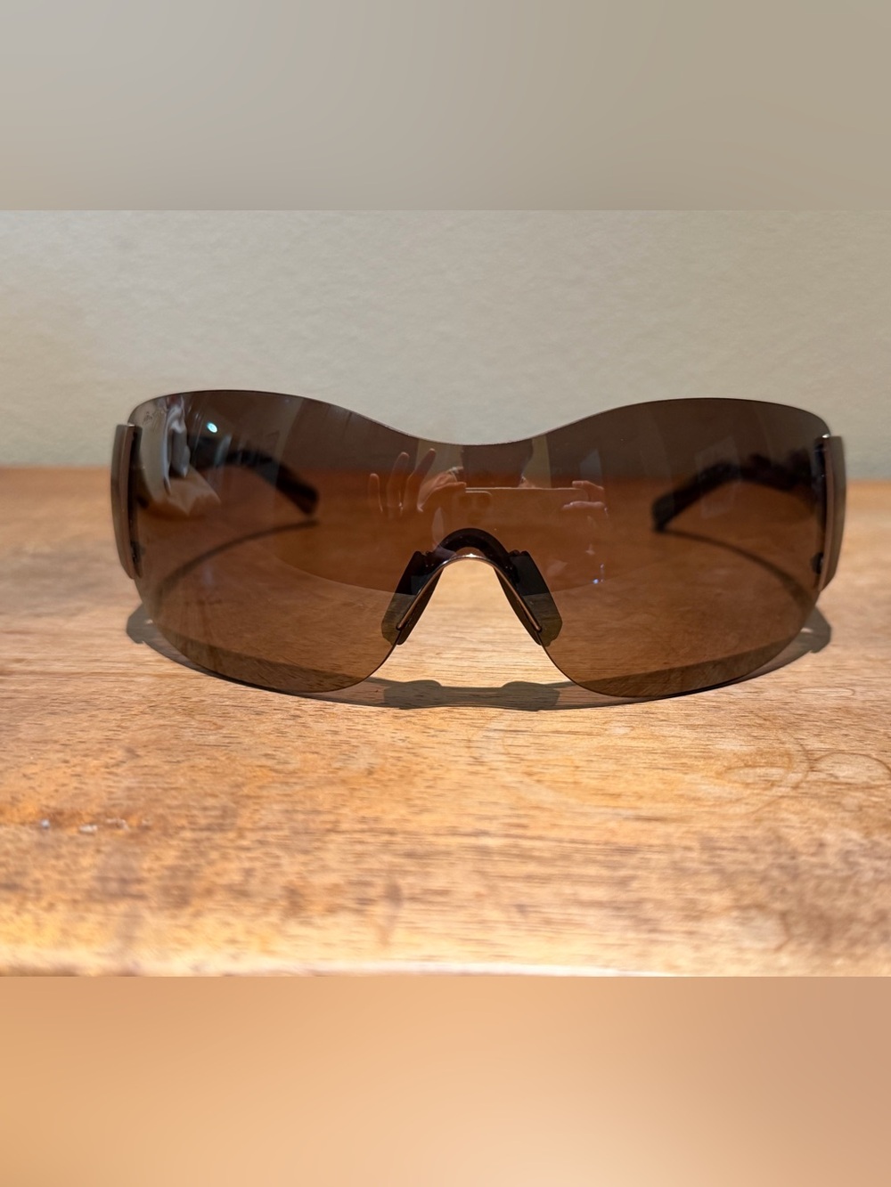 Maui Jim’s Kula Women's Wraparound Sunglasses Brown Gradient Lens
